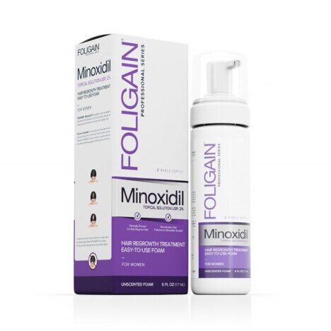 FOLIGAIN MINOXIDIL 2% Spuma regenerare par pentru Femei (177ml) 3 luni